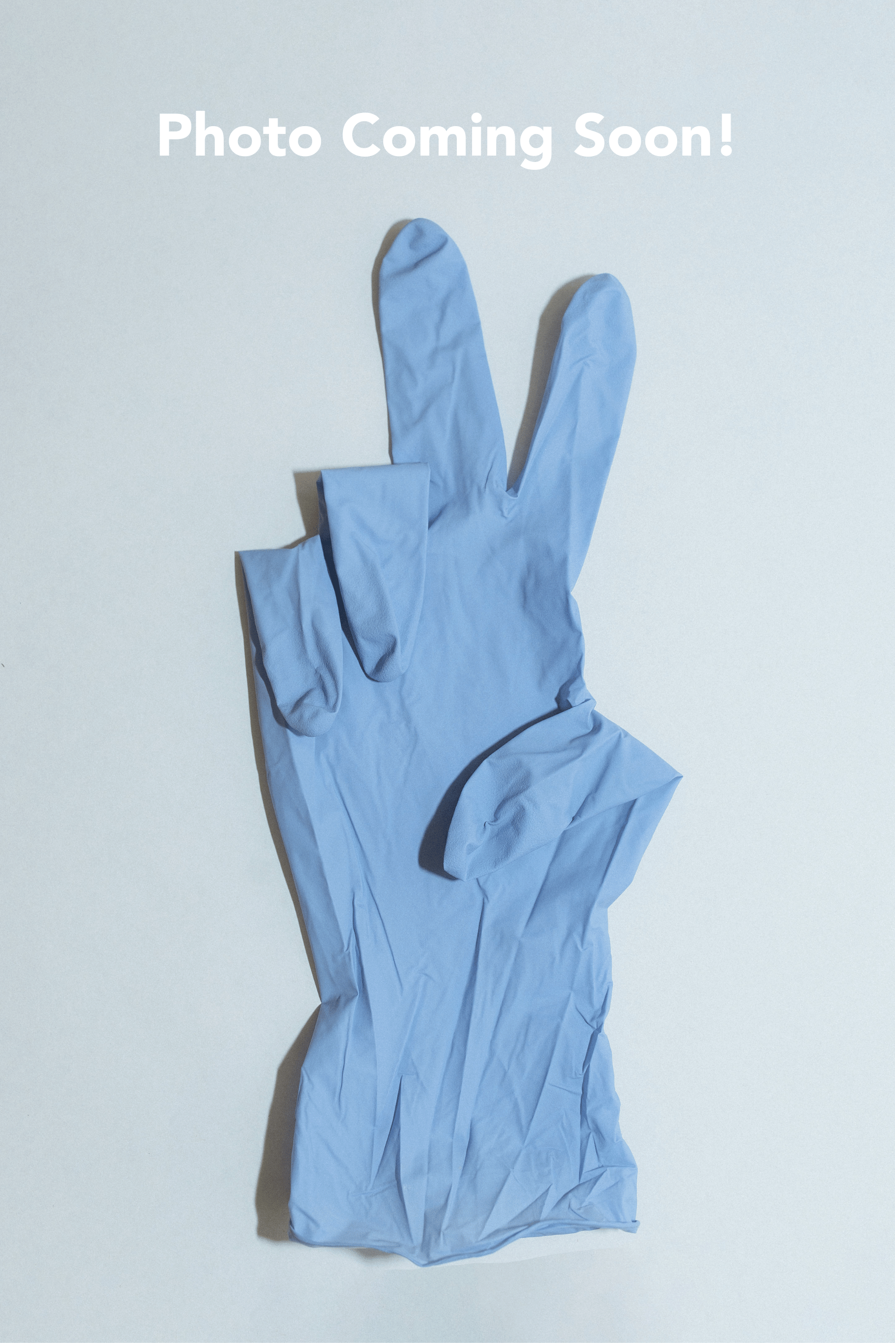 Placeholder image with a blue medical glove making a peace sign and the text "Photo Coming Soon"